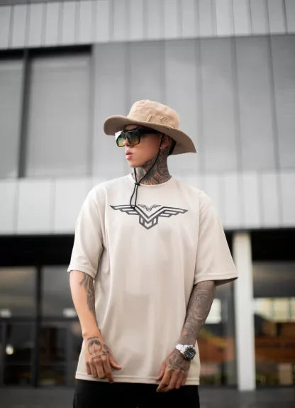 CAMISETA OVERSIZE PERSONALITY BEIGE