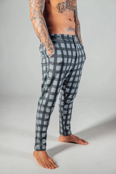 PANTALON DE CUADROS GRIS MONARCA